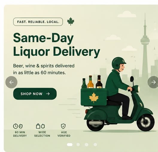 Same-Day Liquor Delivery — beer, wine and spirits delivered in as little as 60 minutes